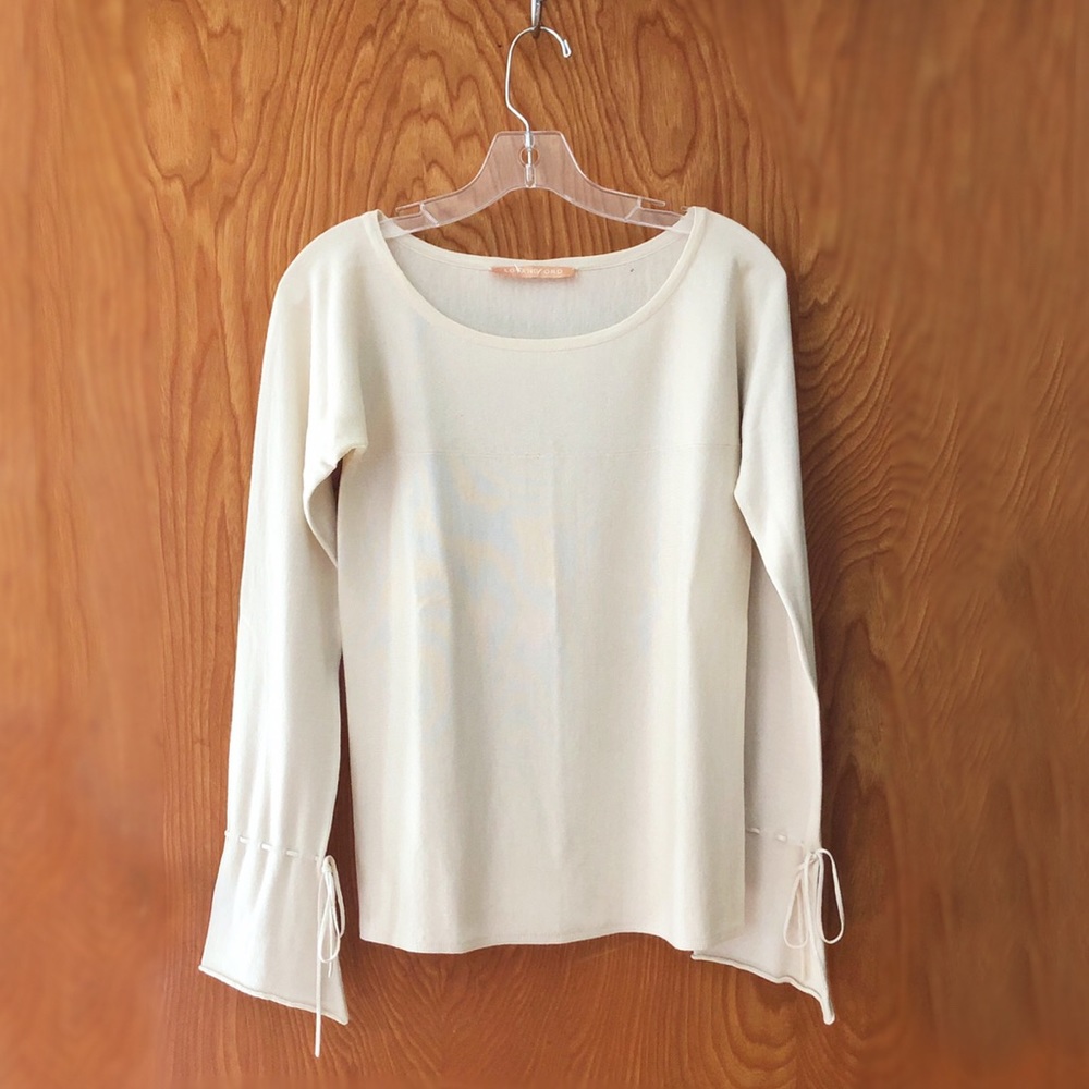 Loyandford silk cashmere sweater, bell sleeves, S